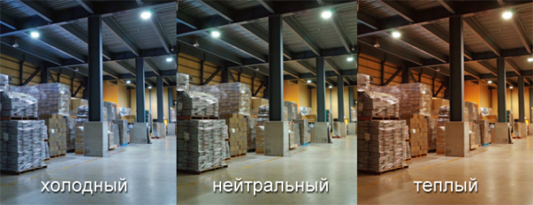 холодный, нейтральный и теплый свет