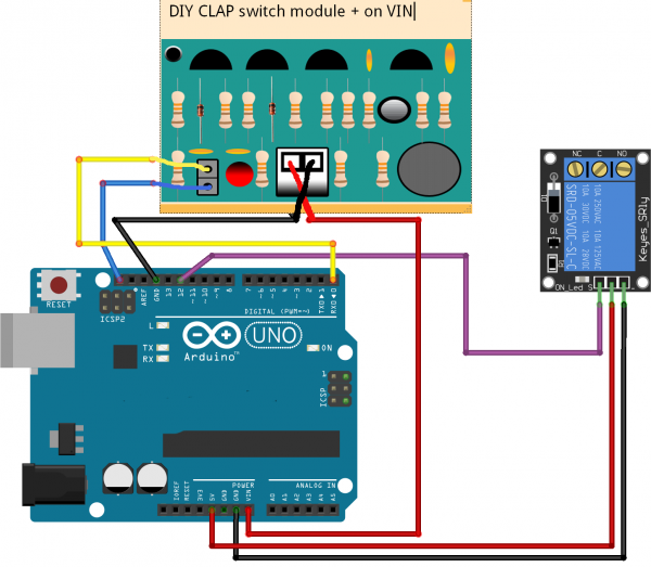 Хлопковый выключатель на Arduino