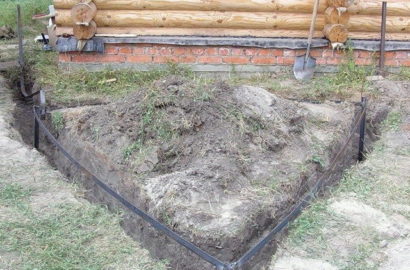 Устройство защитного заземления в бане