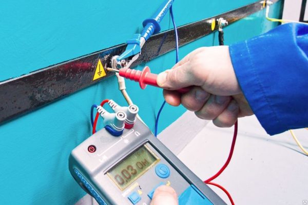 Измерение сопротивления искусственного заземлителя
