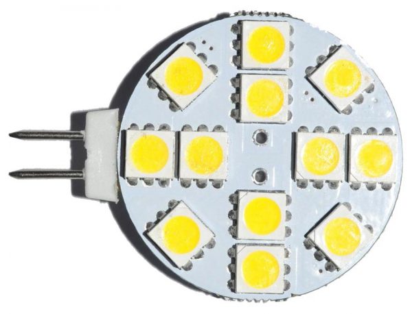 LED-лампа на 12 вольт в форме диска