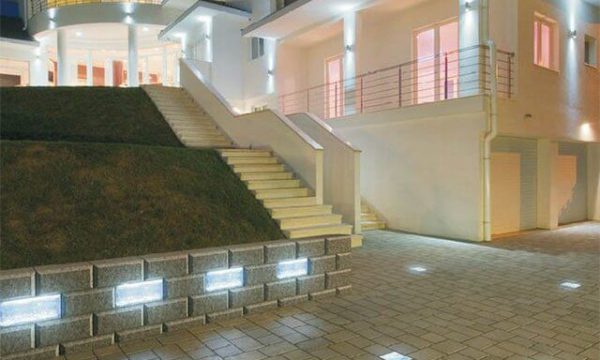 Наружные встраиваемые в стену светильники