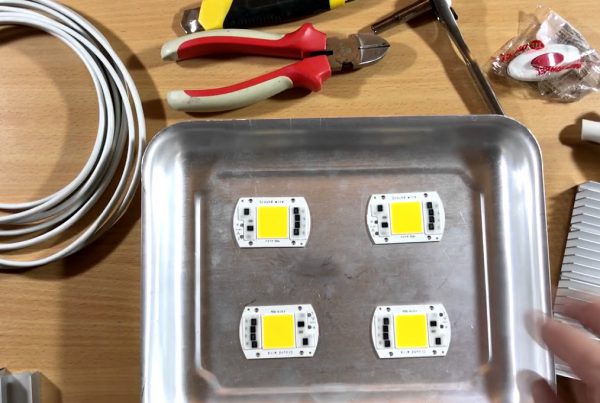 Изготовление LED-прожектора из подручных материалов
