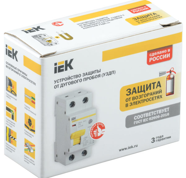 Устройство защиты от дугового пробоя УЗДП63-1 63А IEK 